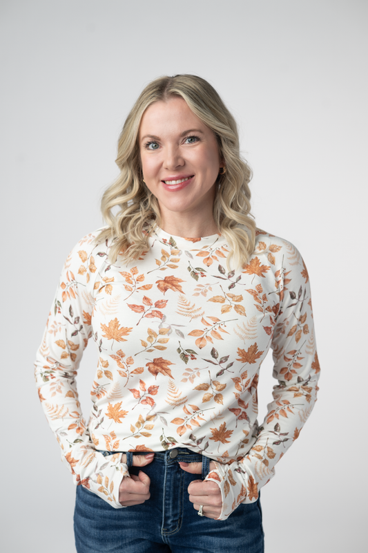 IN STOCK Blair Long Sleeve Top - Harvest Leaves FINAL SALE