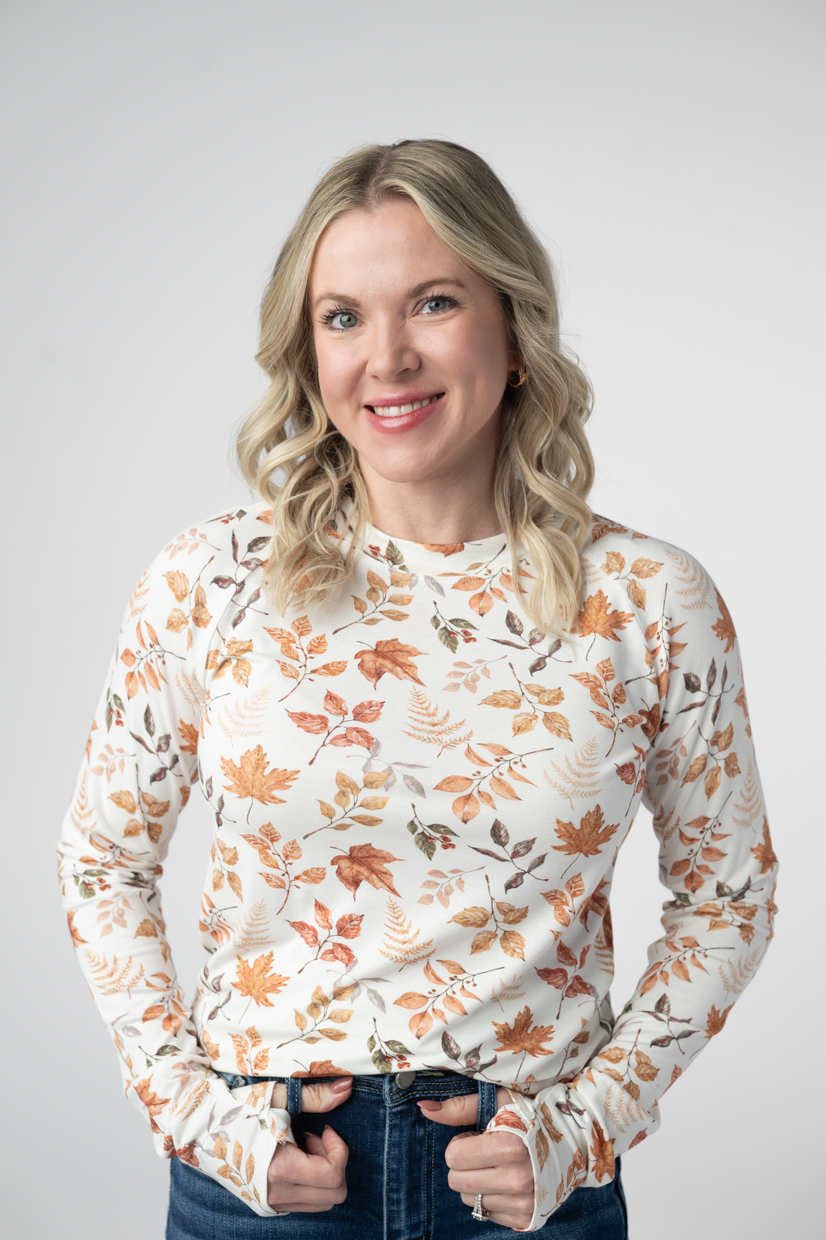 IN STOCK Blair Long Sleeve Top - Harvest Leaves FINAL SALE