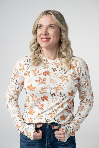 IN STOCK Blair Long Sleeve Top - Harvest Leaves FINAL SALE
