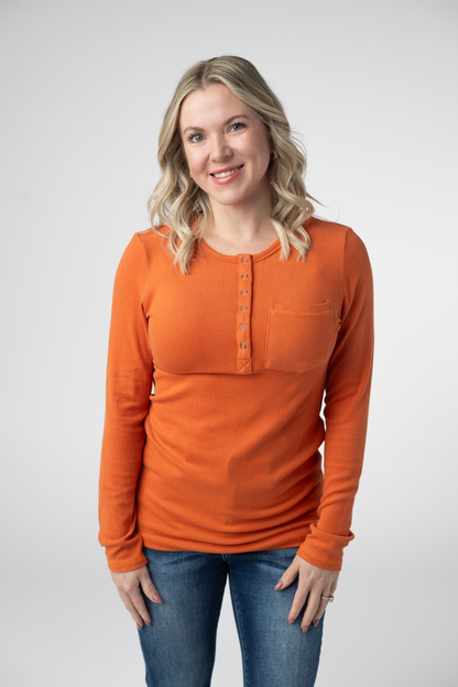 IN STOCK Georgia Long Sleeve Top - Pumpkin Spice FINAL SALE
