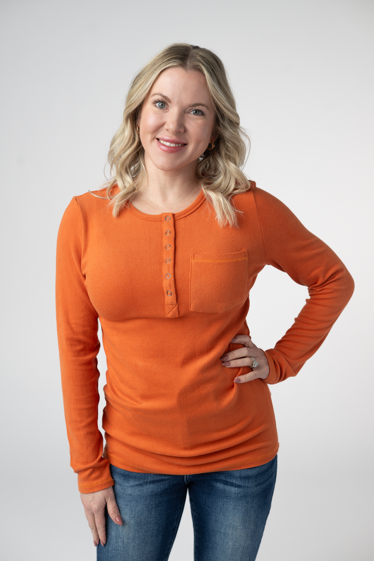 IN STOCK Georgia Long Sleeve Top - Pumpkin Spice FINAL SALE