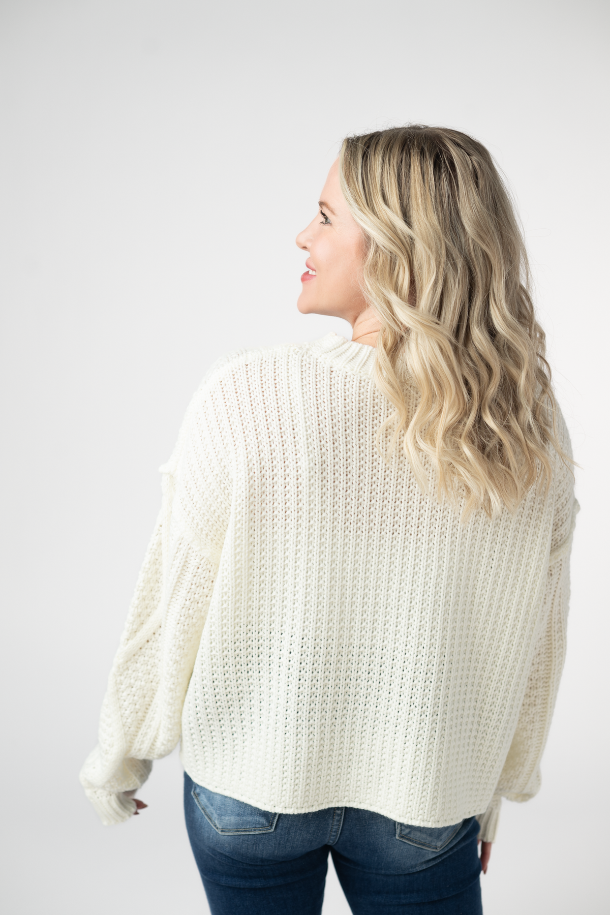 IN STOCK Cable Knit Sweater - Ivory FINAL SALE