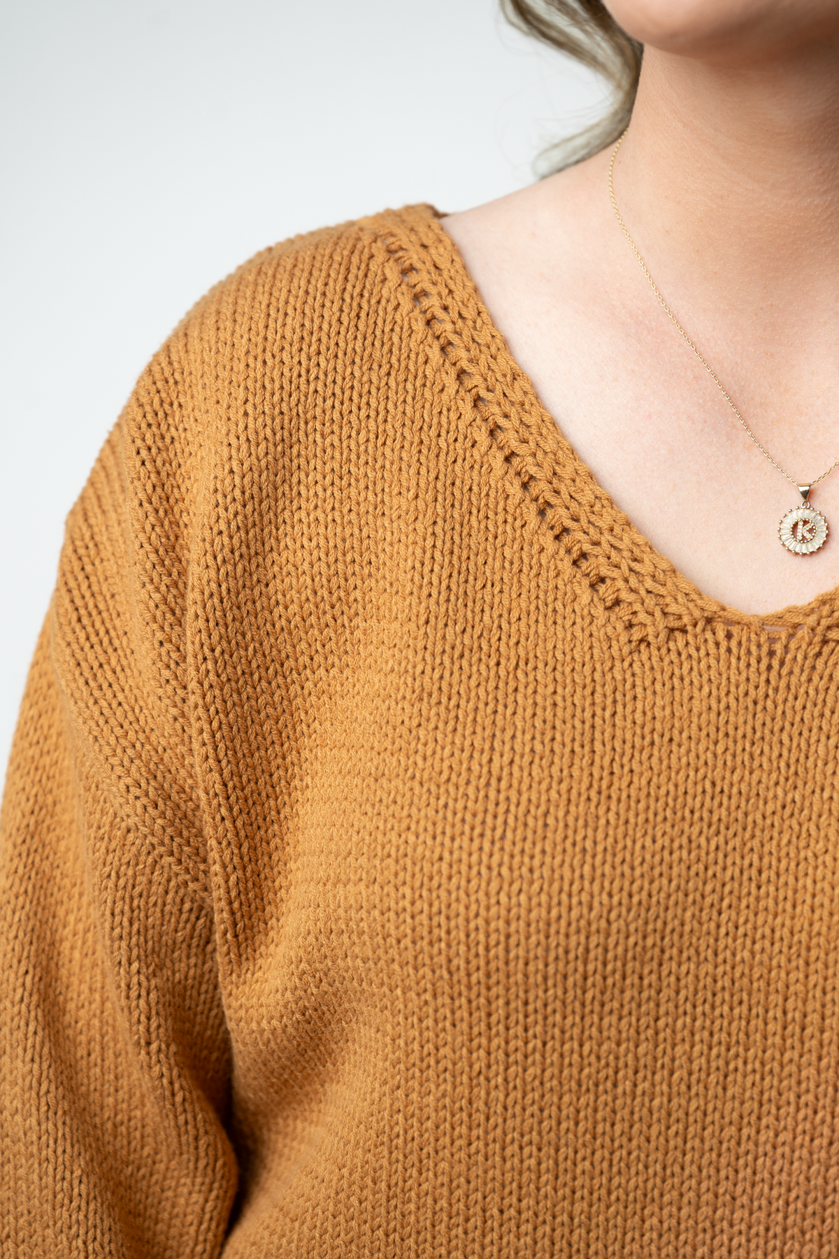 IN STOCK Crochet Sleeve Top - Camel FINAL SALE