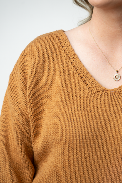 IN STOCK Crochet Sleeve Top - Camel FINAL SALE