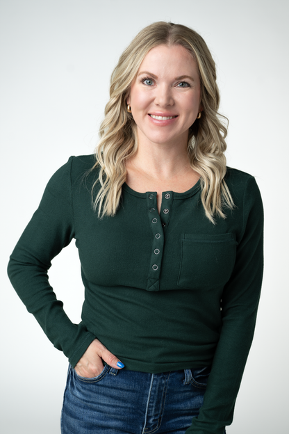 IN STOCK Georgia Long Sleeve Top - Evergreen