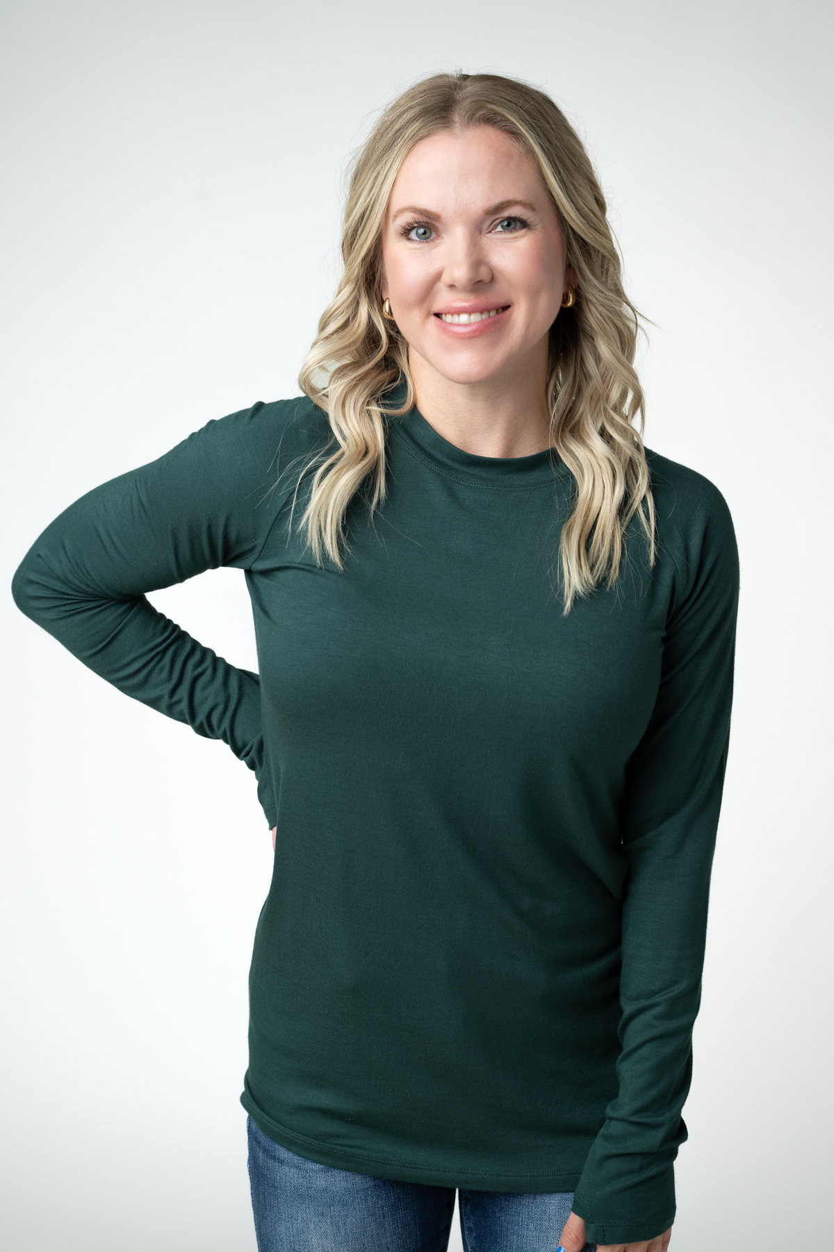 IN STOCK Blair Long Sleeve Top - Pineberry