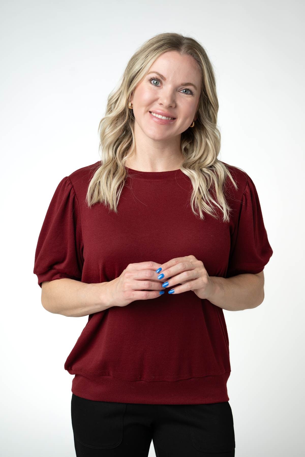 IN STOCK Katie Cozy Top - Cranberry