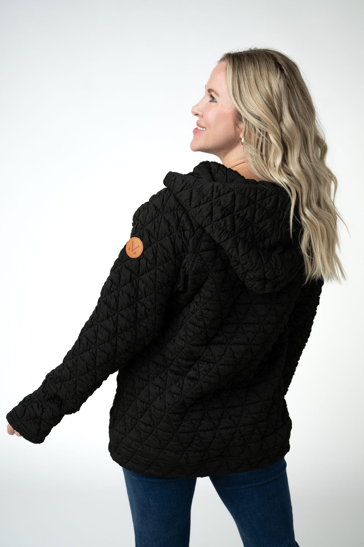 IN STOCK Geometric Fullzip Hoodie - Black