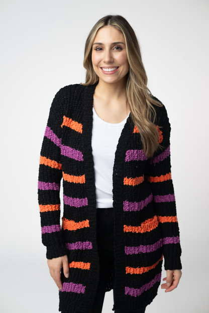 IN STOCK Halloween Striped Cardigan FINAL SALE