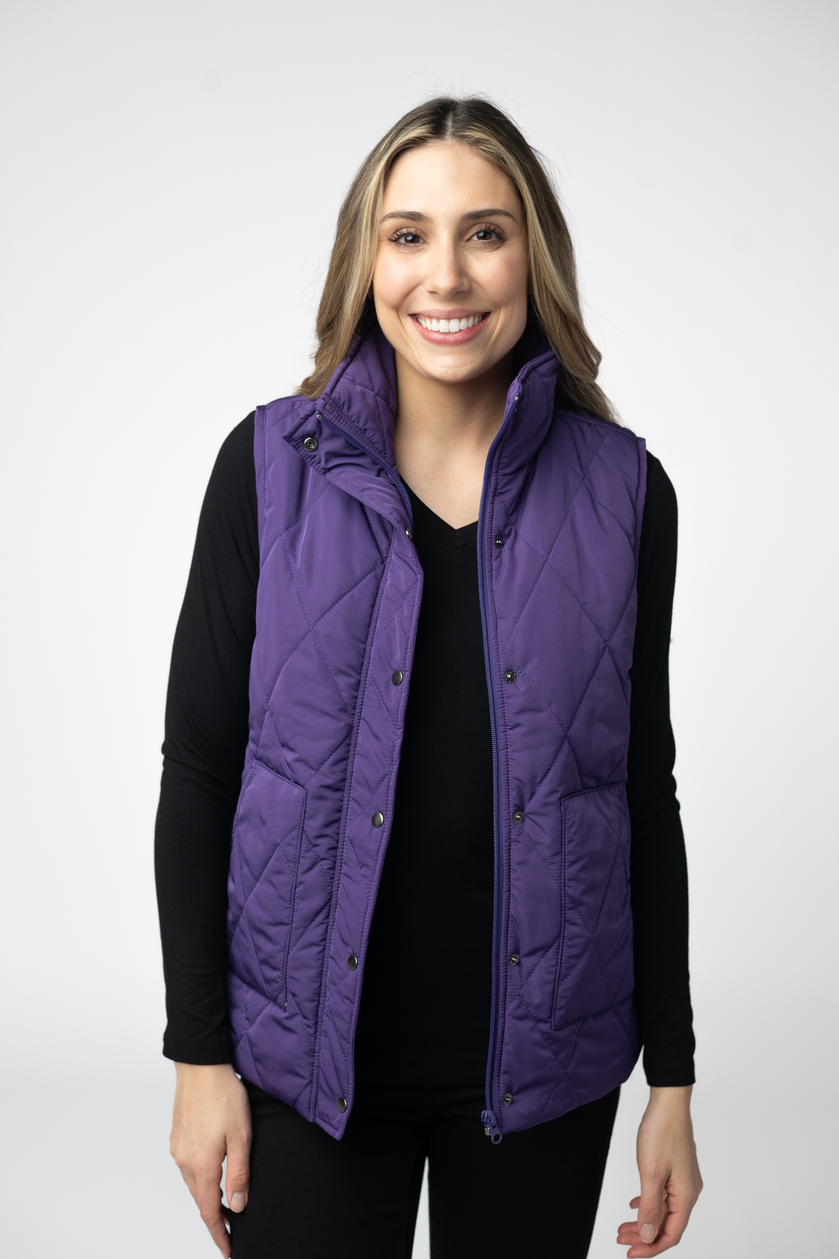 IN STOCK Remy Zip Up Vest - Purple FINAL SALE