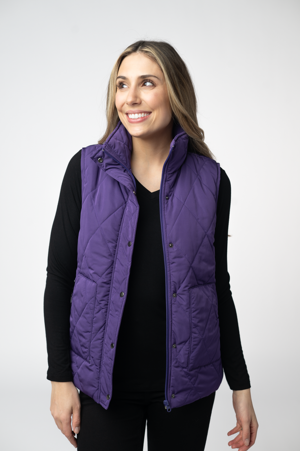 IN STOCK Remy Zip Up Vest - Purple FINAL SALE