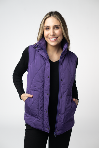 IN STOCK Remy Zip Up Vest - Purple FINAL SALE