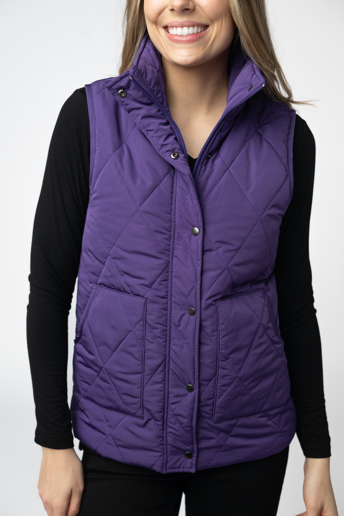 IN STOCK Remy Zip Up Vest - Purple FINAL SALE
