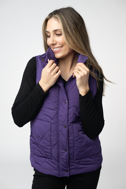 IN STOCK Remy Zip Up Vest - Purple FINAL SALE