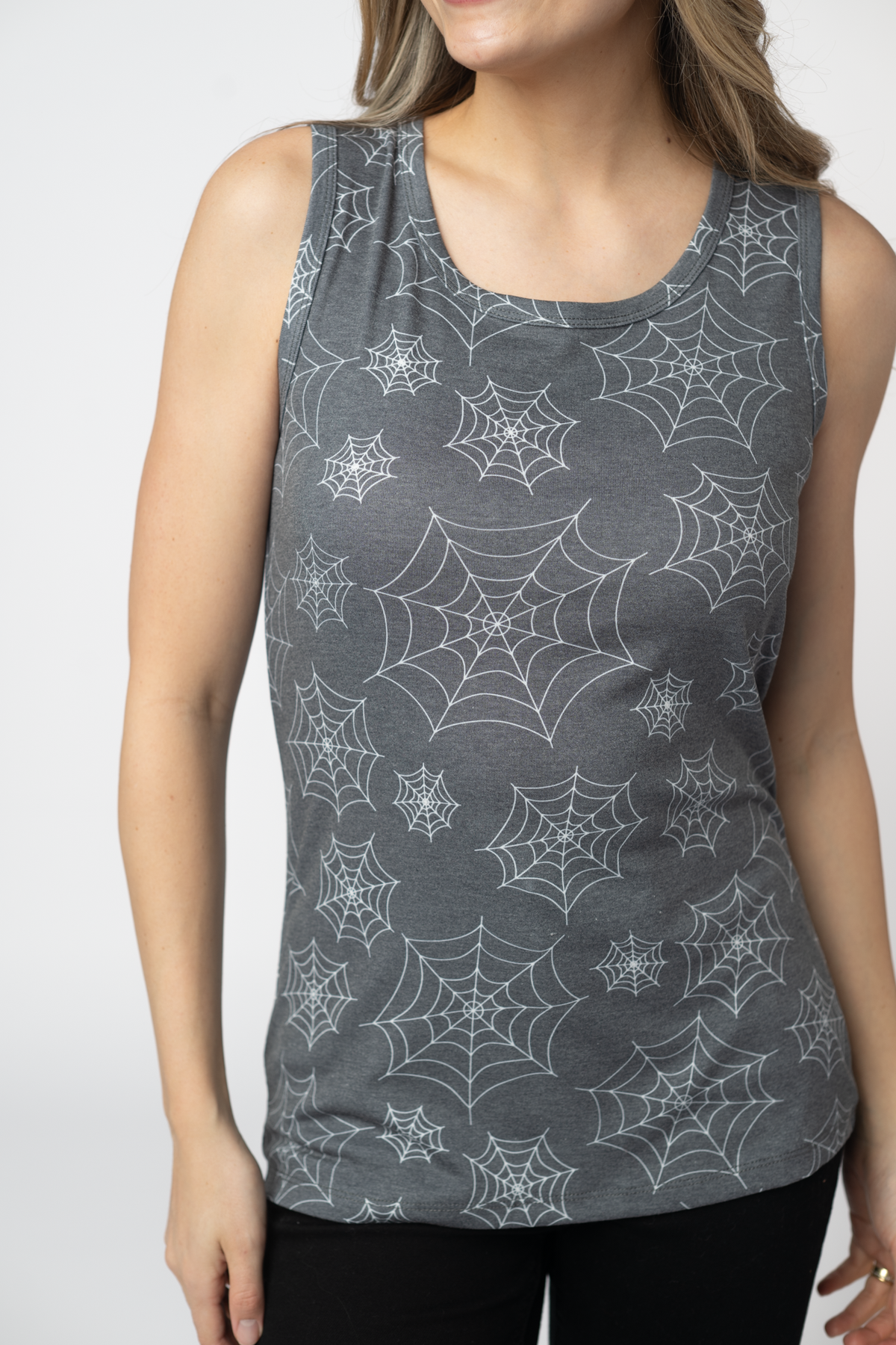 IN STOCK Ava Tank - Faded Black Webs FINAL SALE