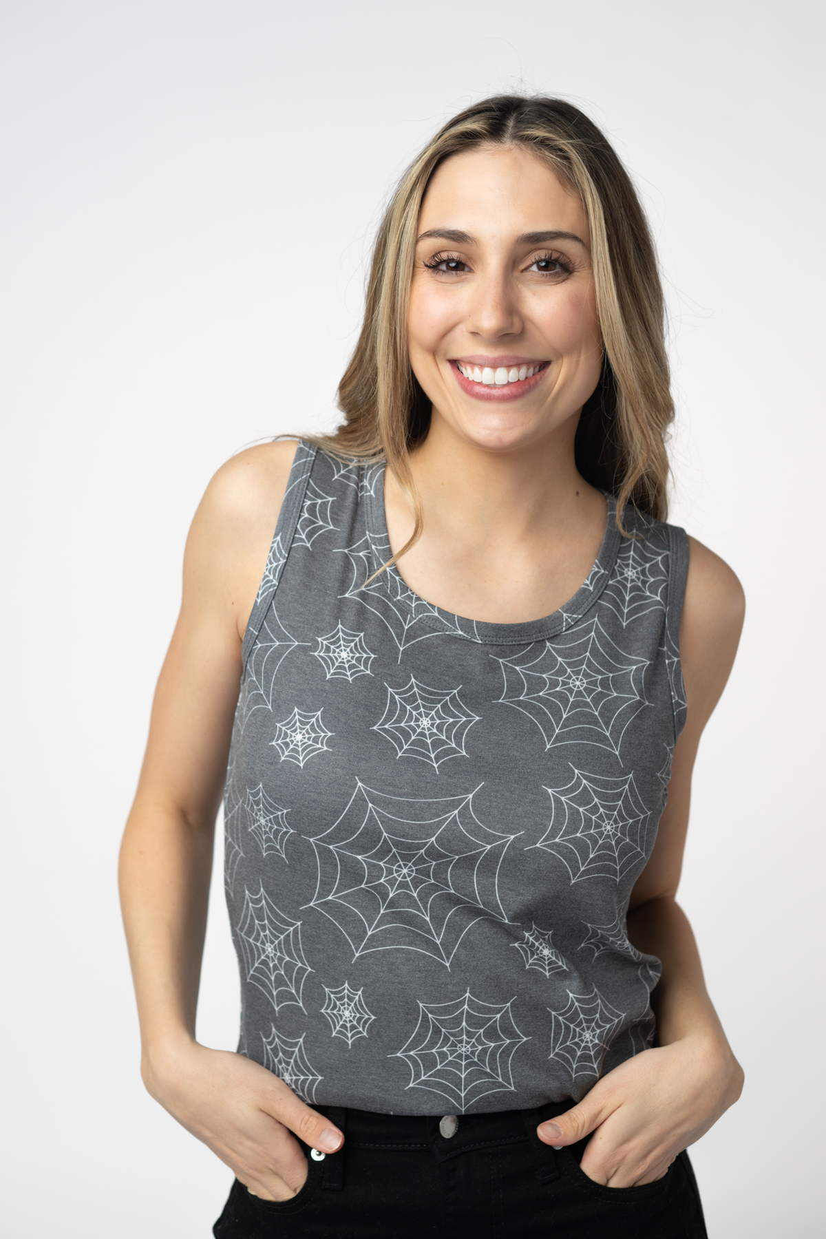 IN STOCK Ava Tank - Faded Black Webs FINAL SALE