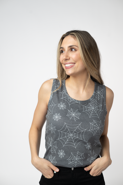 IN STOCK Ava Tank - Faded Black Webs FINAL SALE