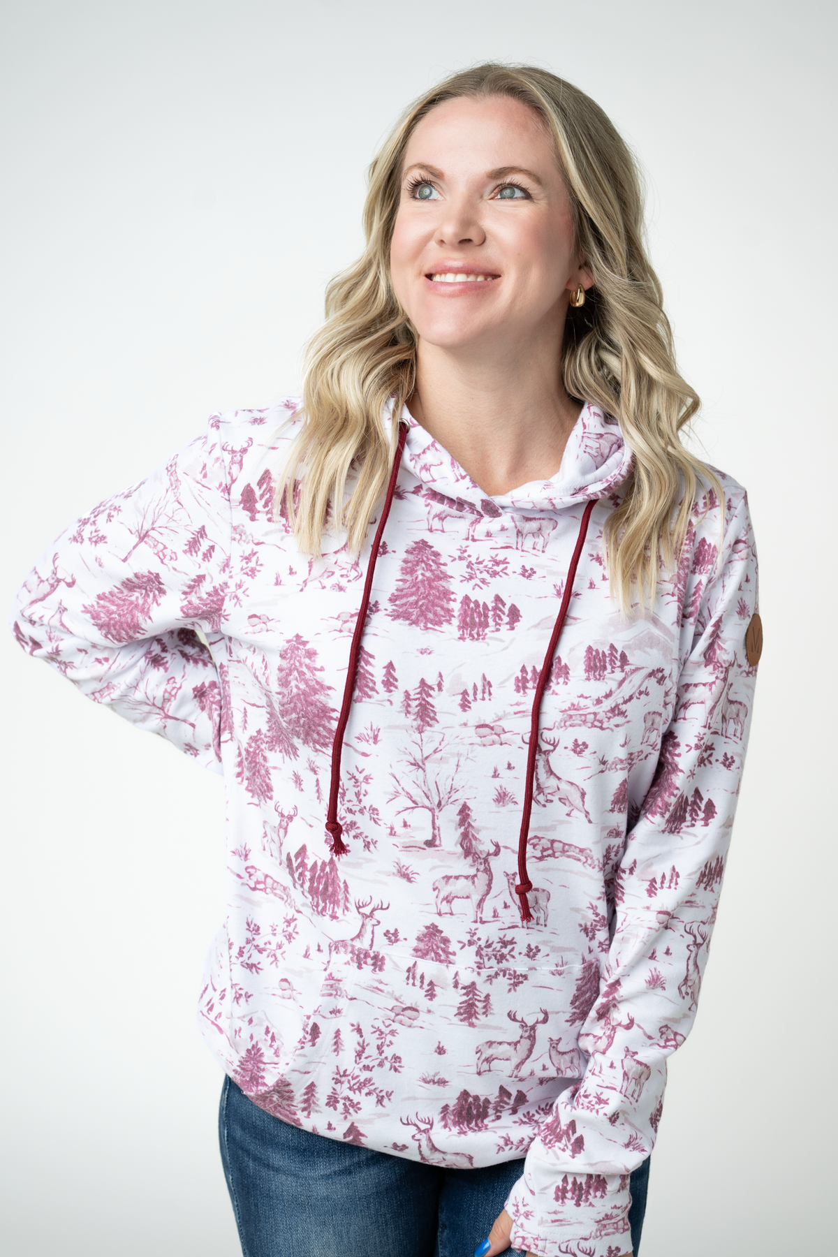 IN STOCK Hailey Pullover Hoodie -  Cranberry Woodland