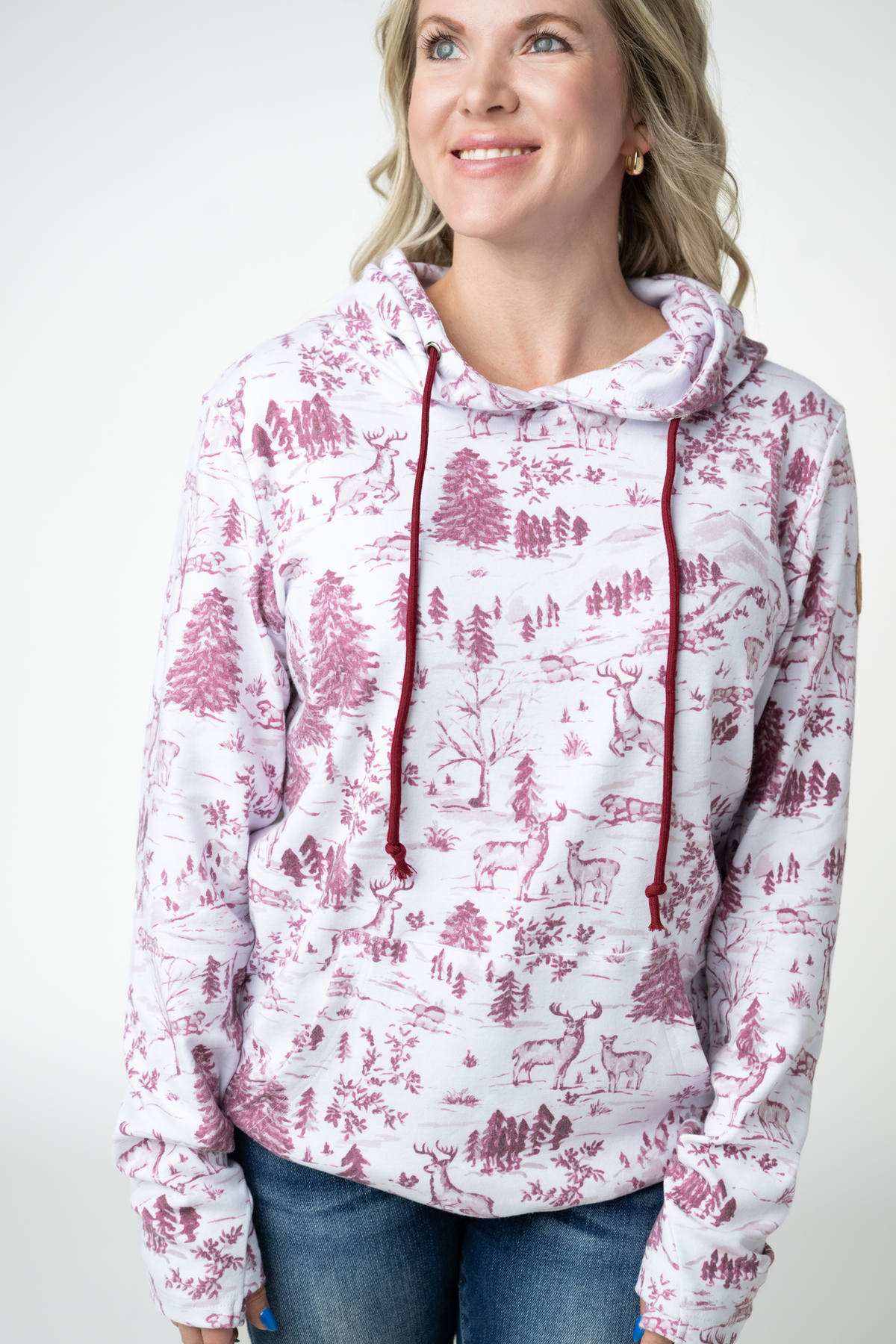 IN STOCK Hailey Pullover Hoodie -  Cranberry Woodland