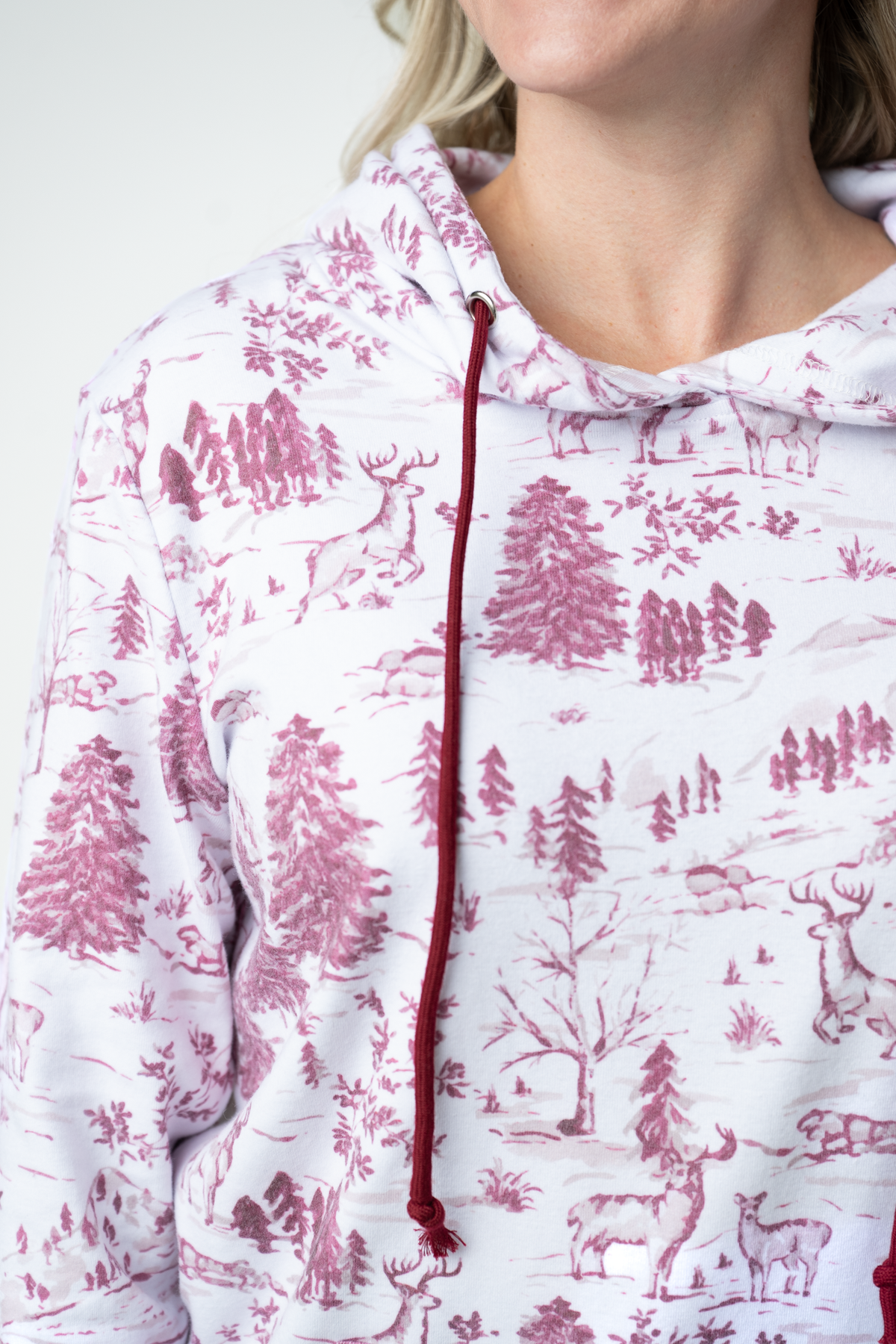 IN STOCK Hailey Pullover Hoodie -  Cranberry Woodland