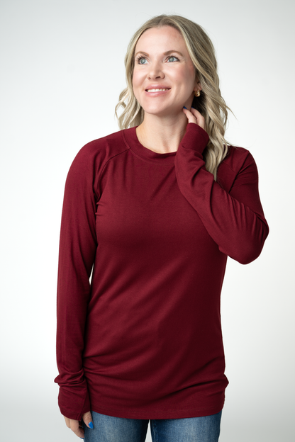 IN STOCK Blair Long Sleeve Top - Cranberry