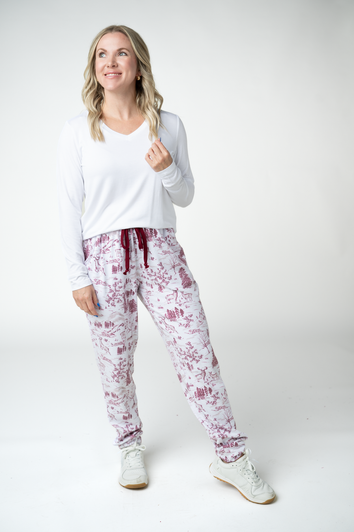 IN STOCK Classic Joggers -  Cranberry Woodland