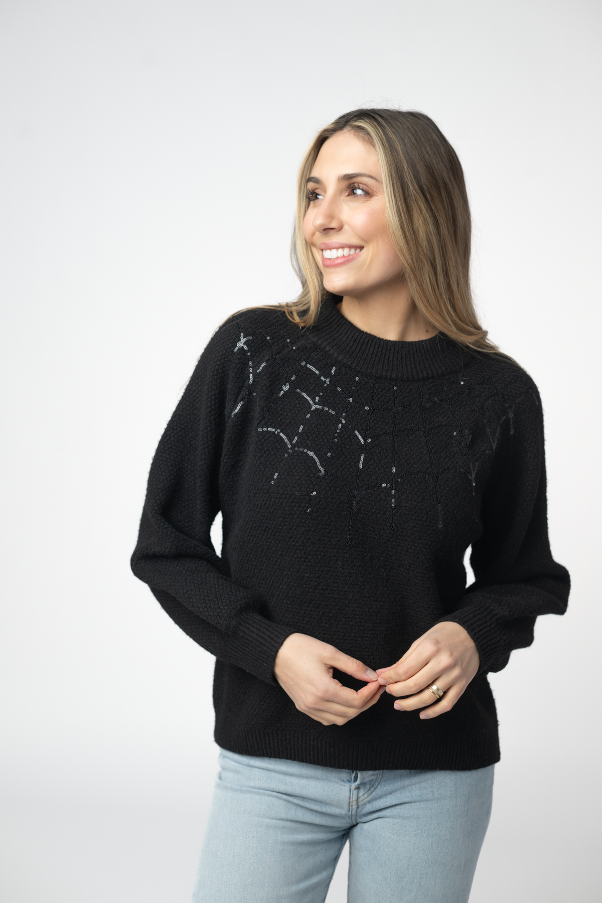 IN STOCK Sequin Webs Sweater FINAL SALE