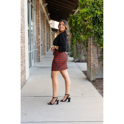 Ready to Ship | The Helena – Red Plaid Jogger Skirt ❤️🖤