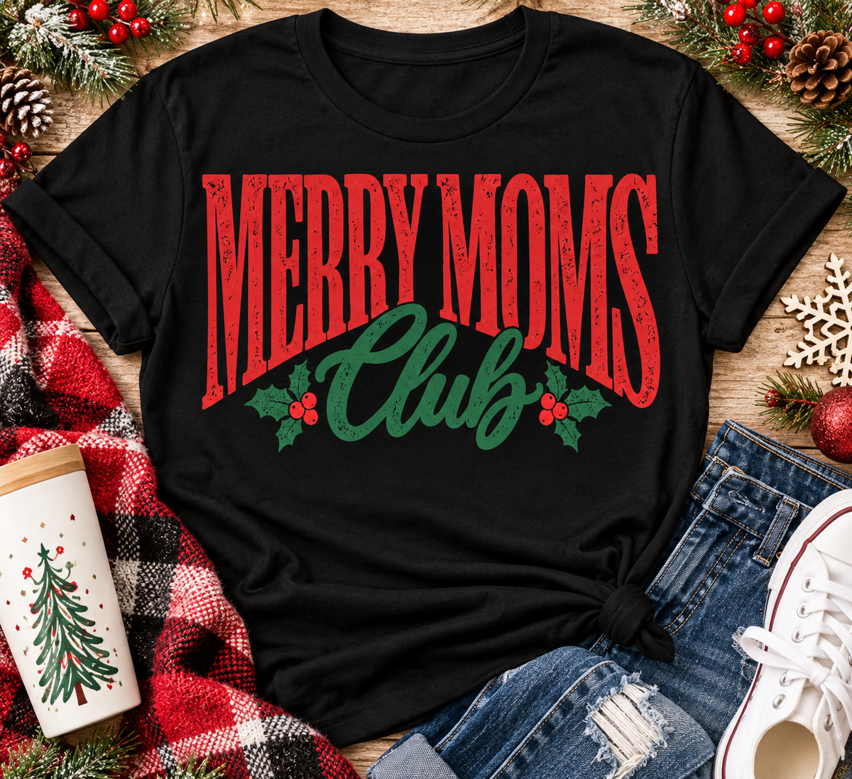 Merry Moms Club Graphic Apparel
