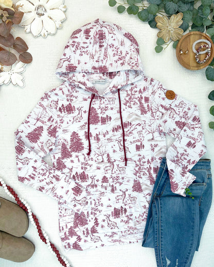 IN STOCK Hailey Pullover Hoodie -  Cranberry Woodland