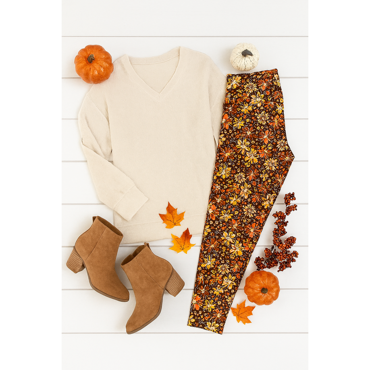 Ready to Ship  |  The Autumn - Fall Leaves Leggings