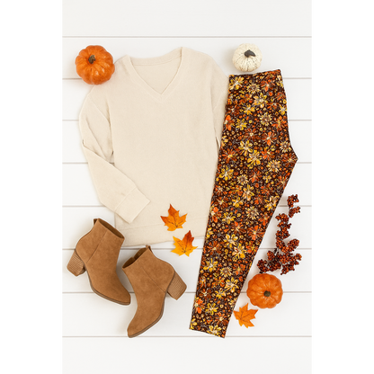 Ready to Ship  |  The Autumn - Fall Leaves Leggings