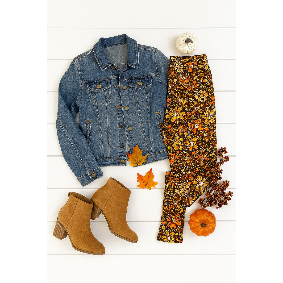 Ready to Ship  |  The Autumn - Fall Leaves Leggings