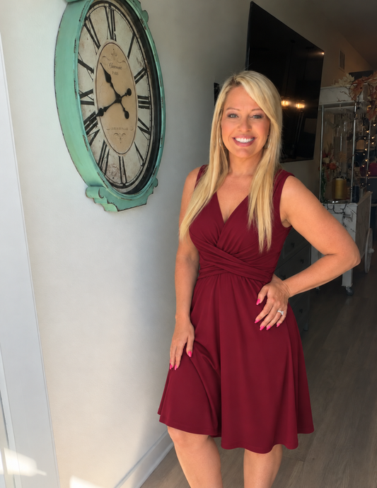 Full Size Ruched Long Sleeve Midi Dress Plus Size