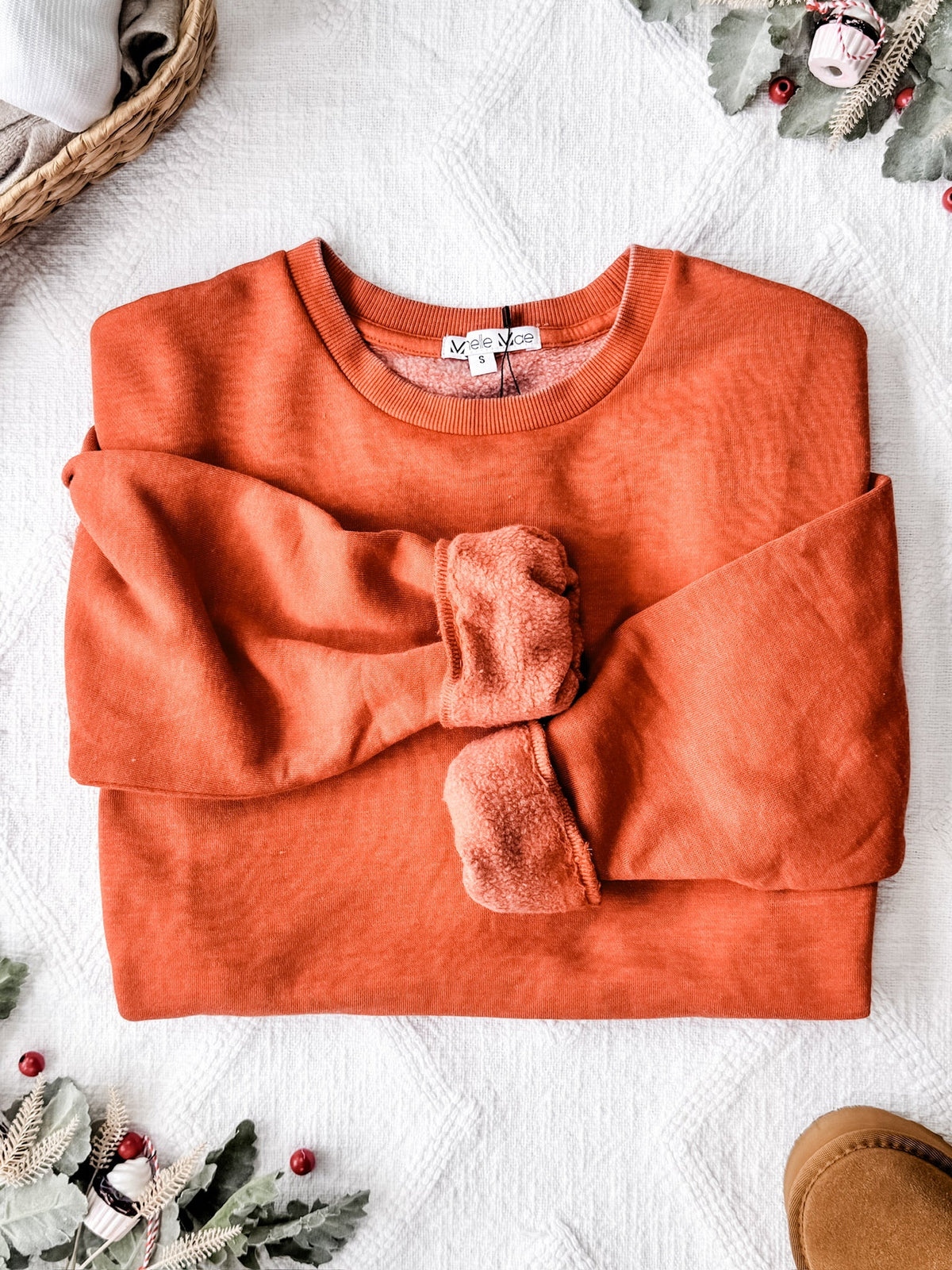 IN STOCK Vintage Wash Pullover - Rust - Large