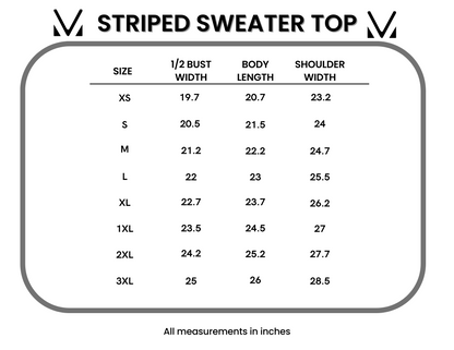 IN STOCK Striped Sweater Top - Olive and Tan FINAL SALE