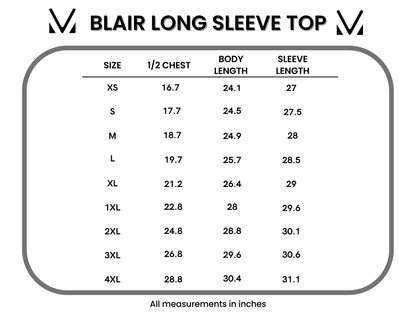 IN STOCK Blair Long Sleeve Top - Blue