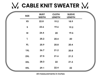 IN STOCK Cable Knit Sweater - Latte