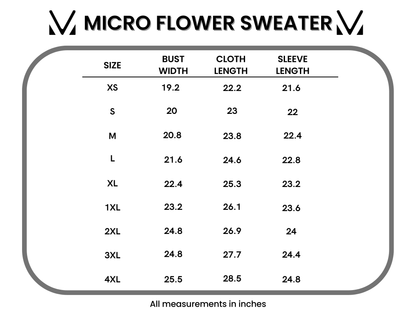 IN STOCK Micro Flower Sweater - Ivory FINAL SALE