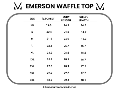 IN STOCK Emerson Waffle Top - Black