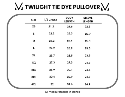 IN STOCK Twilight Tie Dye Pullover FINAL SALE