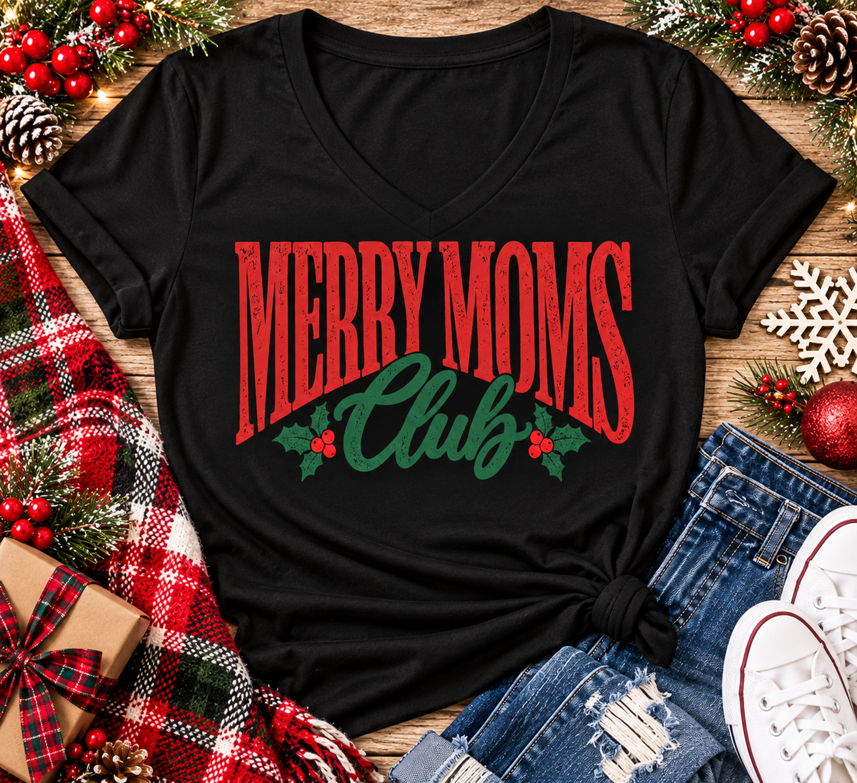 Merry Moms Club Graphic Apparel