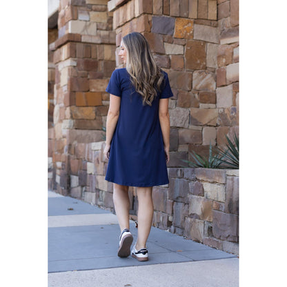 Ready to Ship |  The Kacey - Navy Swing Dress