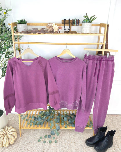 IN STOCK Vintage Wash Joggers - Purple