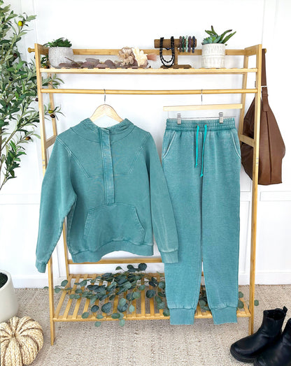 IN STOCK Ryker Vintage Wash Hoodie- Teal