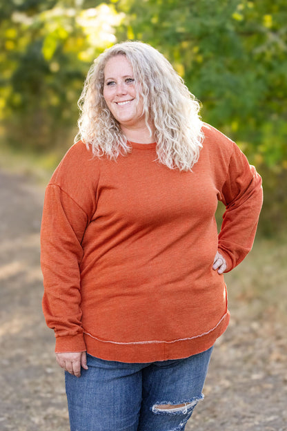 IN STOCK Vintage Wash Pullover - Rust - Large