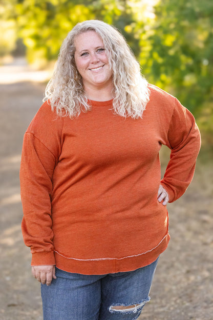 IN STOCK Vintage Wash Pullover - Rust - Large
