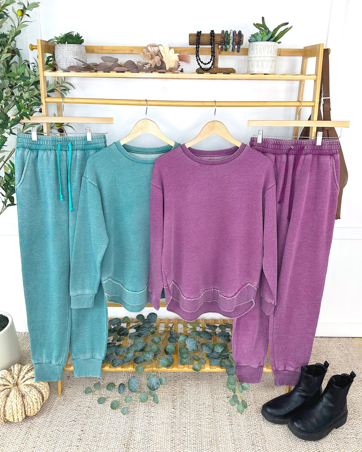 IN STOCK Vintage Wash Joggers - Purple