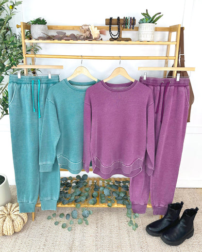 IN STOCK Vintage Wash Joggers - Purple