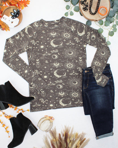 SOLD OUT Blair Long Sleeve Top - Celestial Nights FINAL SALE